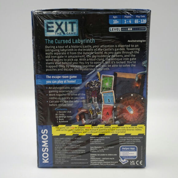 EXIT The Cursed Labyrinth Family-Friendly, Card-Based at-Home Escape Room Game - Picture 2 of 4
